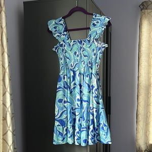 Hill House Blue and White Mini Dress